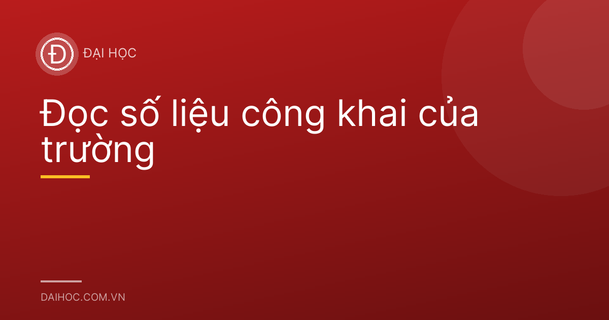 Đọc số liệu công khai của trường